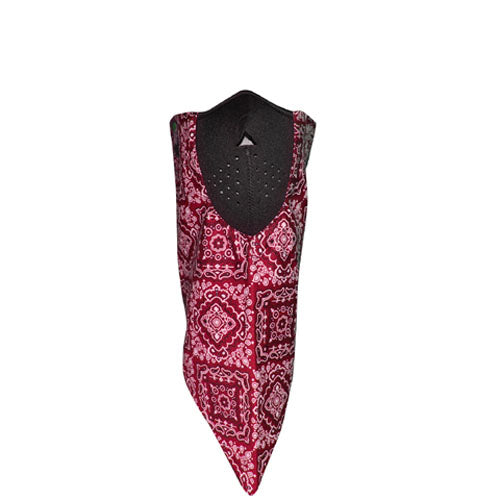NEODANNA, 100% COTTON BANDANNA W/NEOPRENE, RED PAISLEY