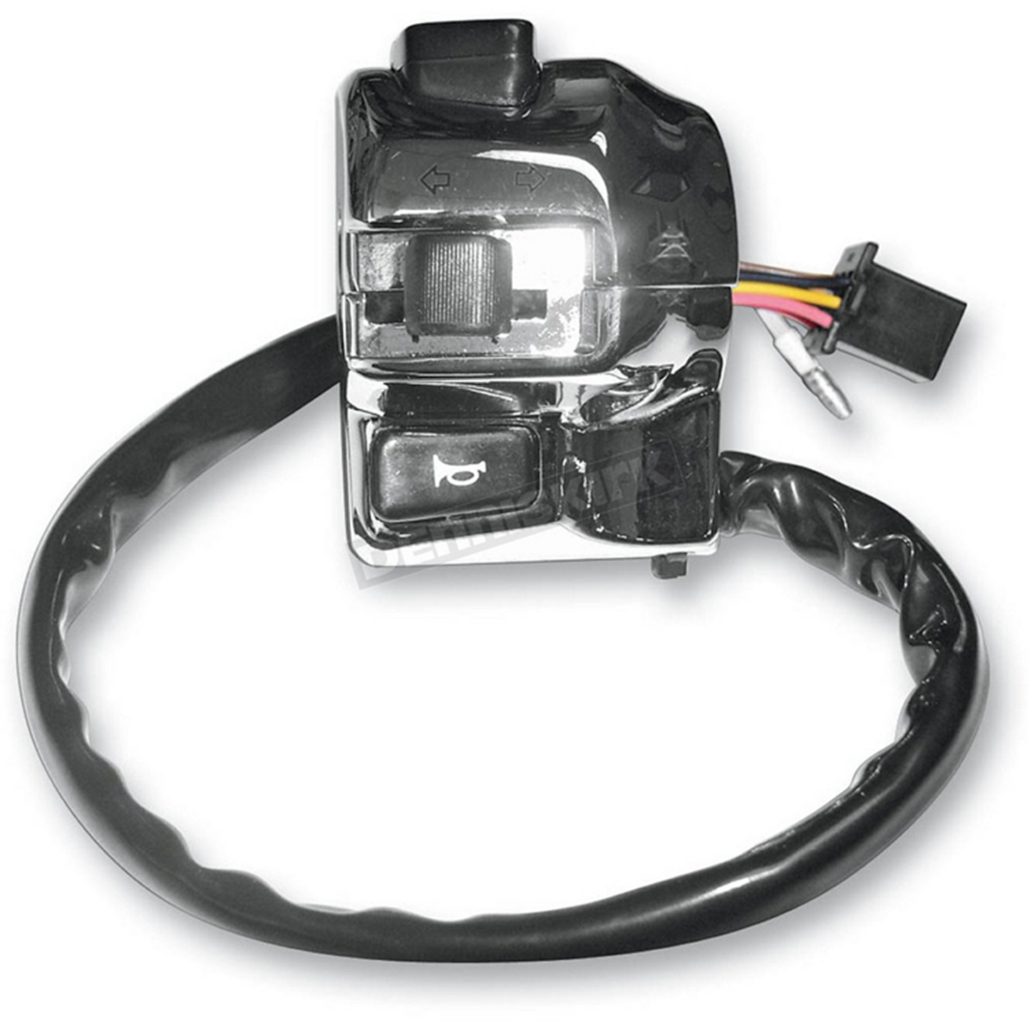 SWITCH, UNIVERSAL TURN SIGNAL CMPCT (DOT APPROVED) CHROME LEFT HAND