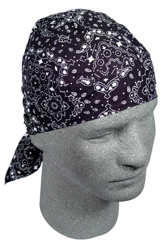 FLYDANNA; 100% COTTON, BLACK PAISLEY