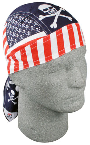 FLYDANNA;, 100% COTTON, PATRIOTIC SKULL