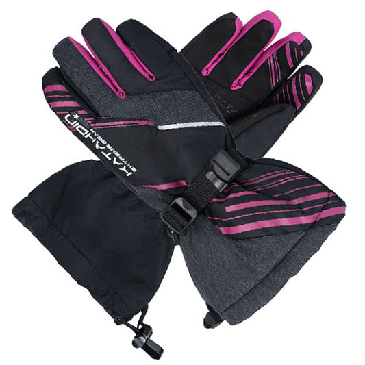 KATAHDIN GEAR GUNNER GLOVES BLACK/GREY/PINK - LARGE